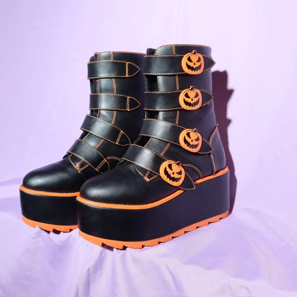 YRU Dune Jack-O-Lantern Platform Boots